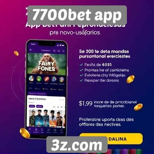 Plataforma 7700bet app destaca suas promoções para novos usuários