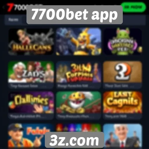 Variedade de jogos oferecidos pelo 7700bet app